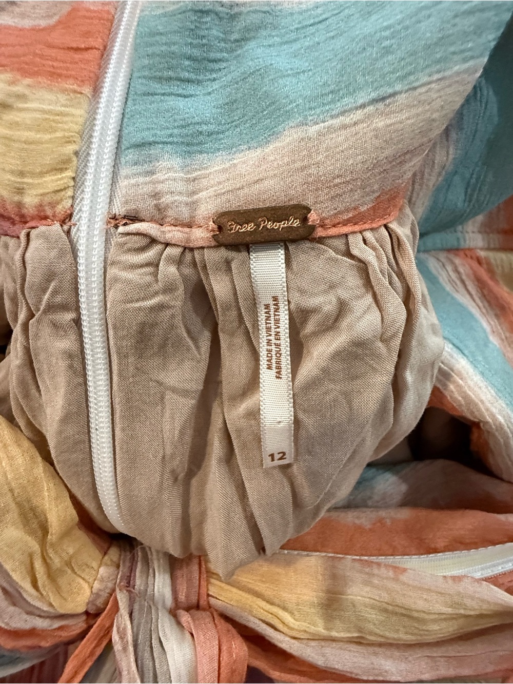 Free People Striped Halter Maxi Dress in Pastel Orange, Pink, Blue & Cream - Picture 5 of 5
